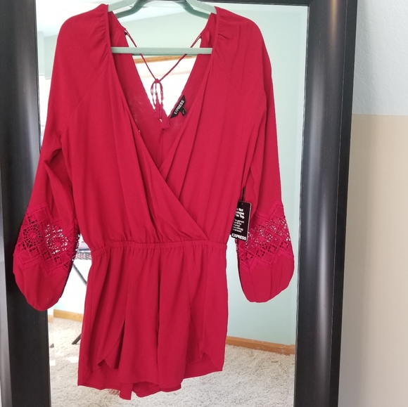 Express Red Romper- Small - Picture 7 of 9